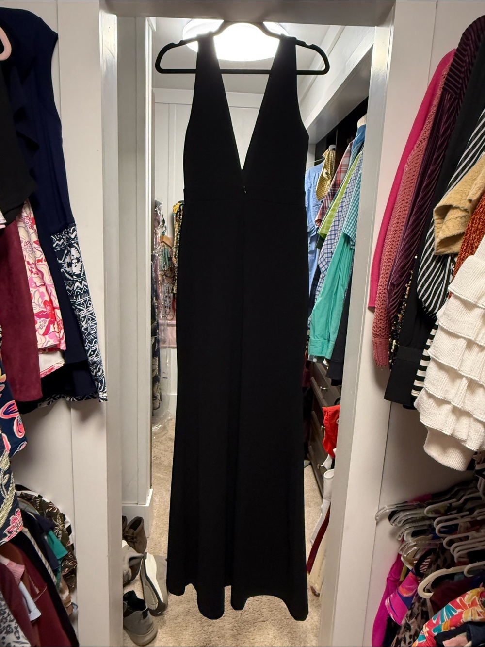 Lulus Stunned By You Black Rhinestone Mermaid Maxi Dress - Size L - Picture 6 of 6